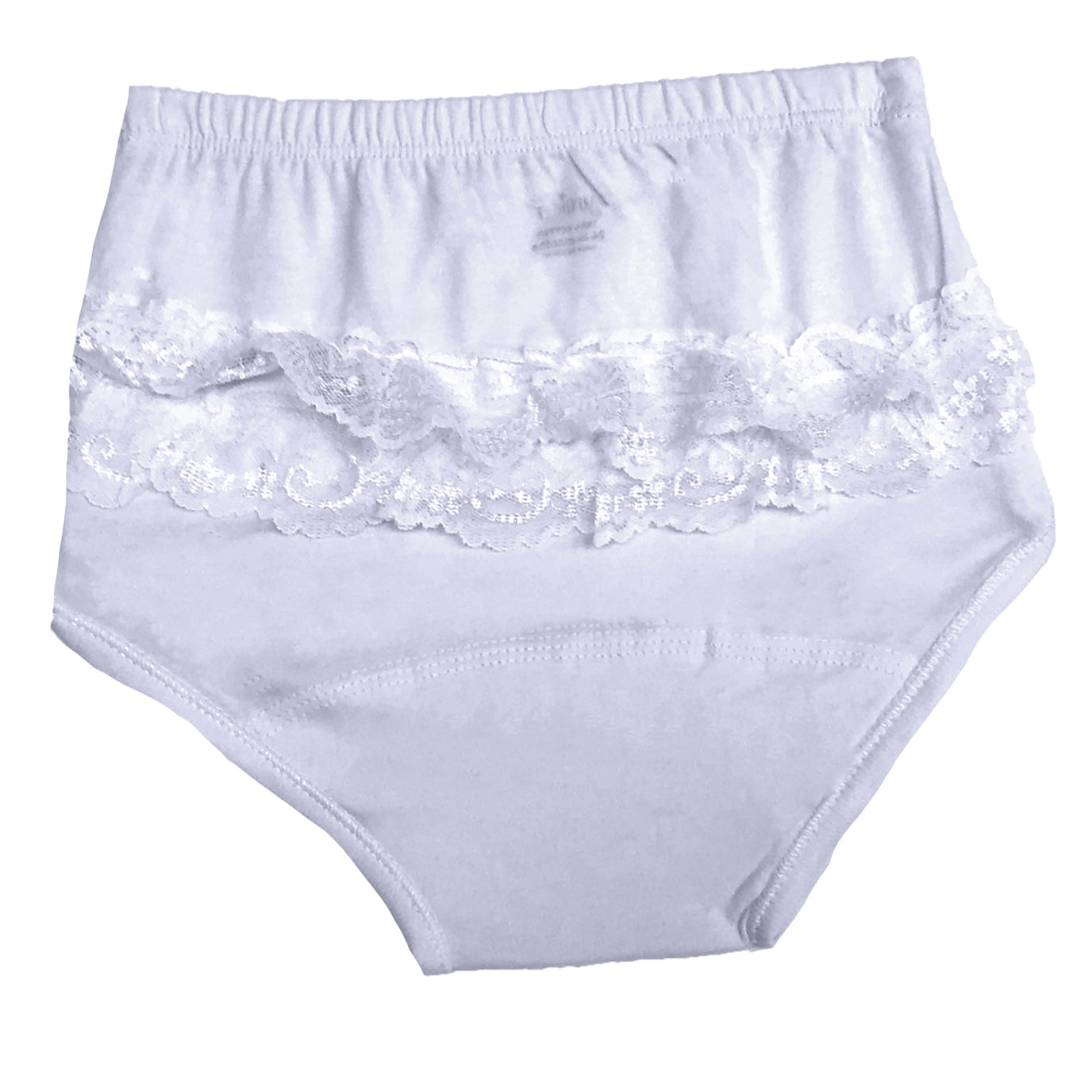 Pack Of 2 Panty 0501 Ruffled Cotton Underwear For Girls White