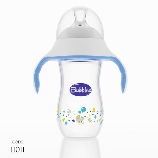 Natural Baby Bottle 11011 With Handles - 280Ml Blue For Boys