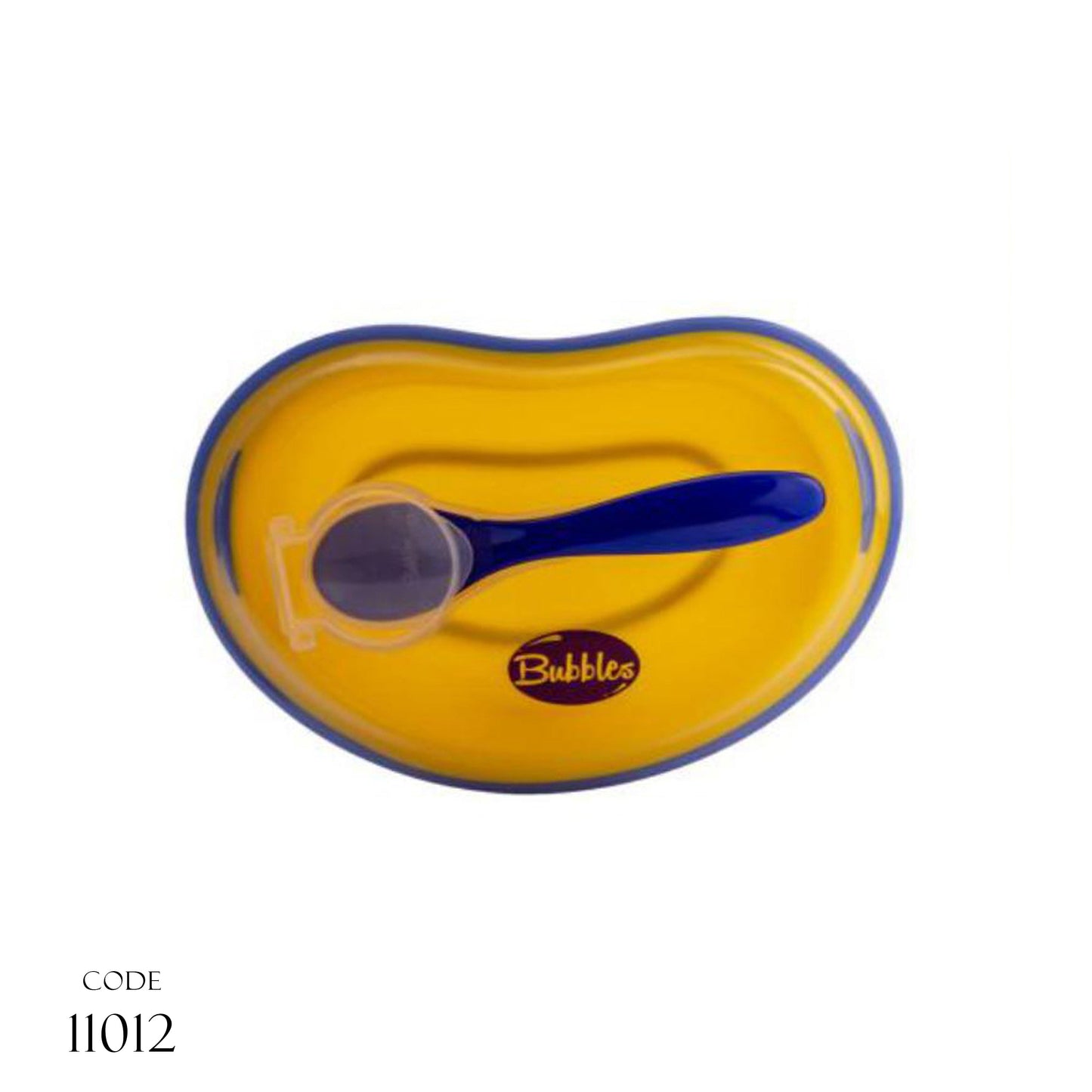 Plate With Spoon And Lid Yellow 11012