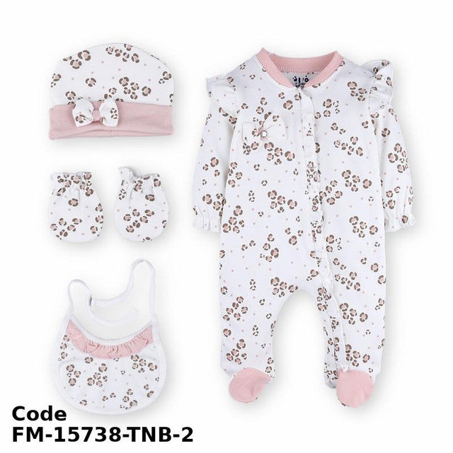 Bodysuit Fm-15738-T Set Of 4 Items Autumn Multicolor For Girls