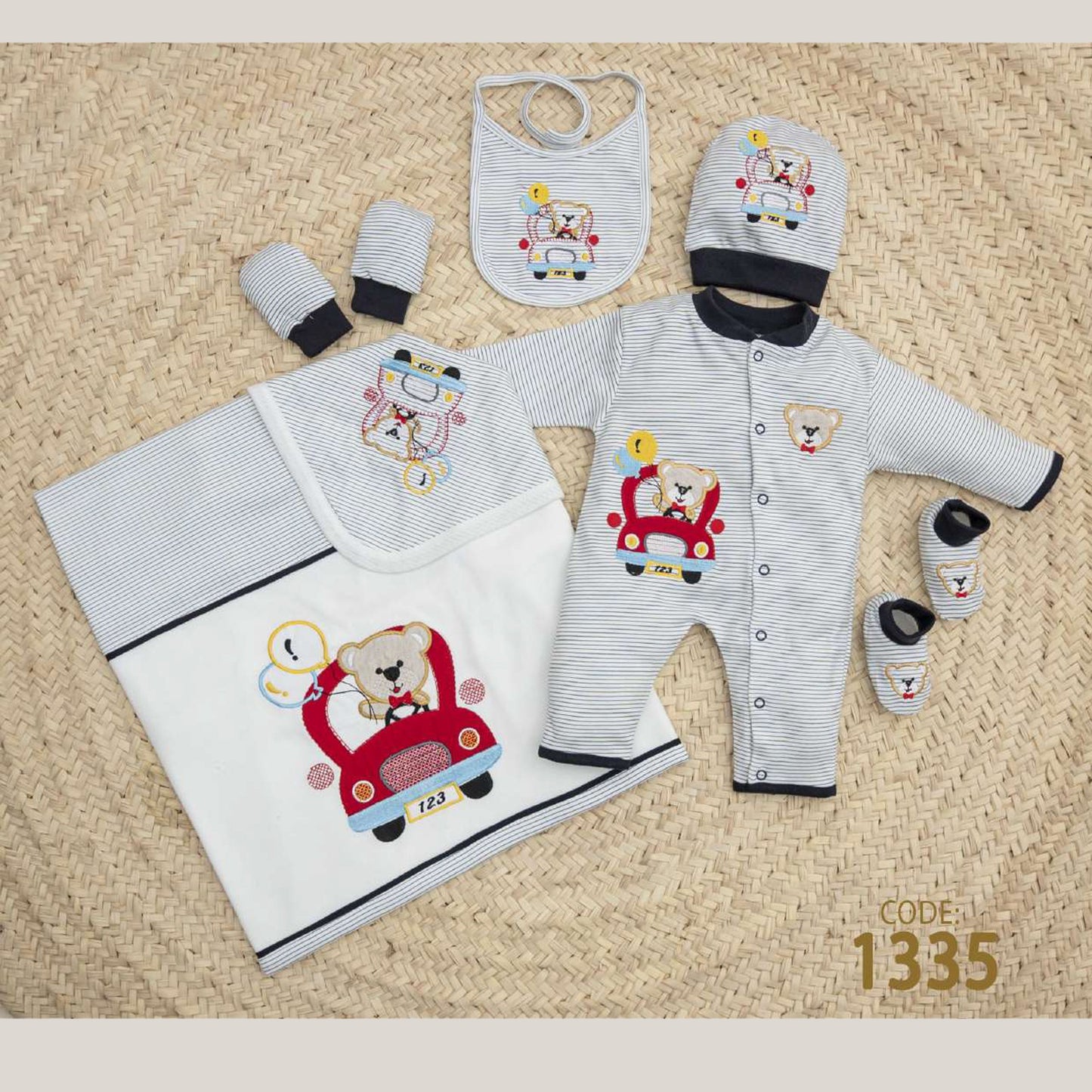 Velvet New Born Bodysuit Set For Baby - For winter