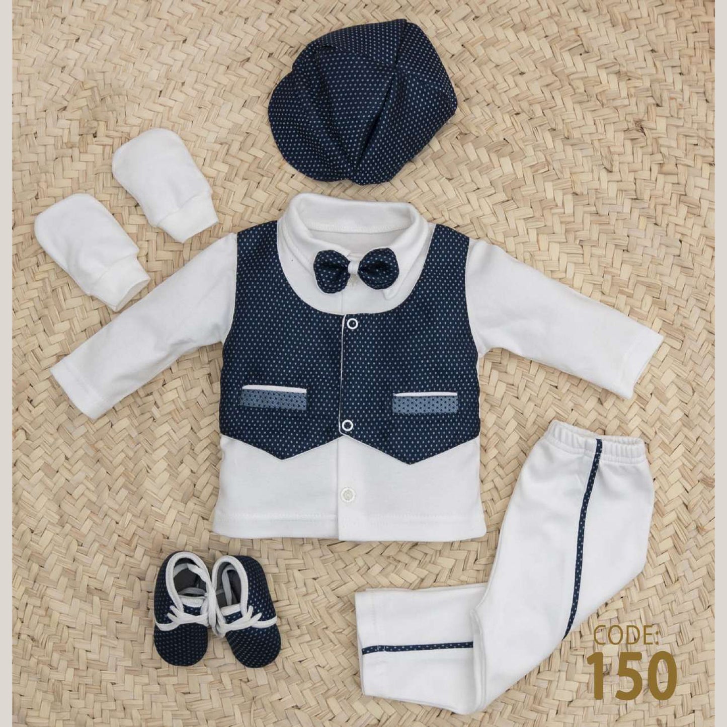 Velvet New Born Bodysuit Set For Baby - For winter