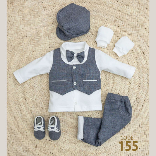 Velvet New Born Bodysuit Set For Baby - For winter