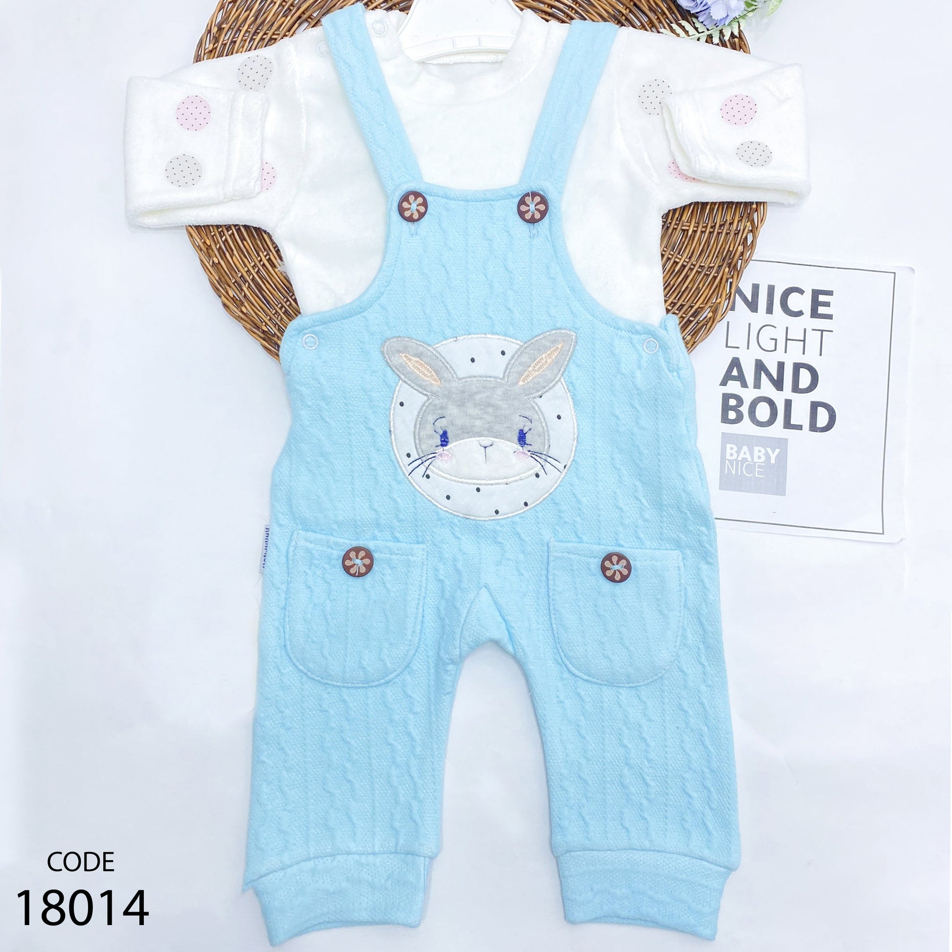 Velvet New Born Bodysuit Set For Baby - For winter