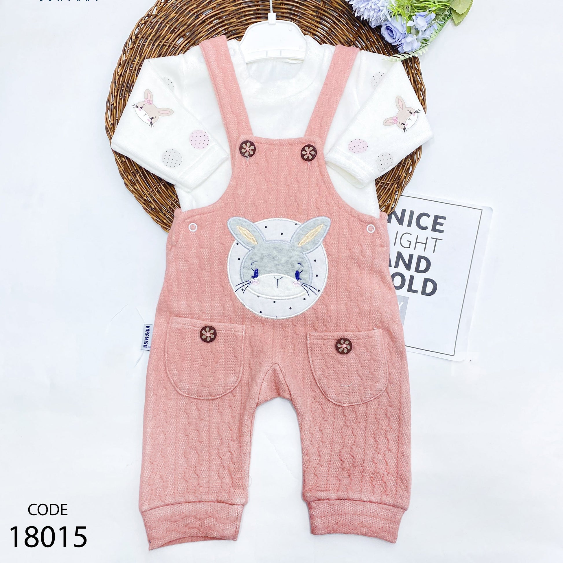 Velvet New Born Bodysuit Set For Baby - For winter