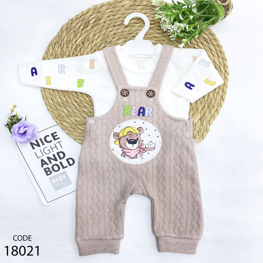 Velvet New Born Bodysuit Set For Baby - For winter