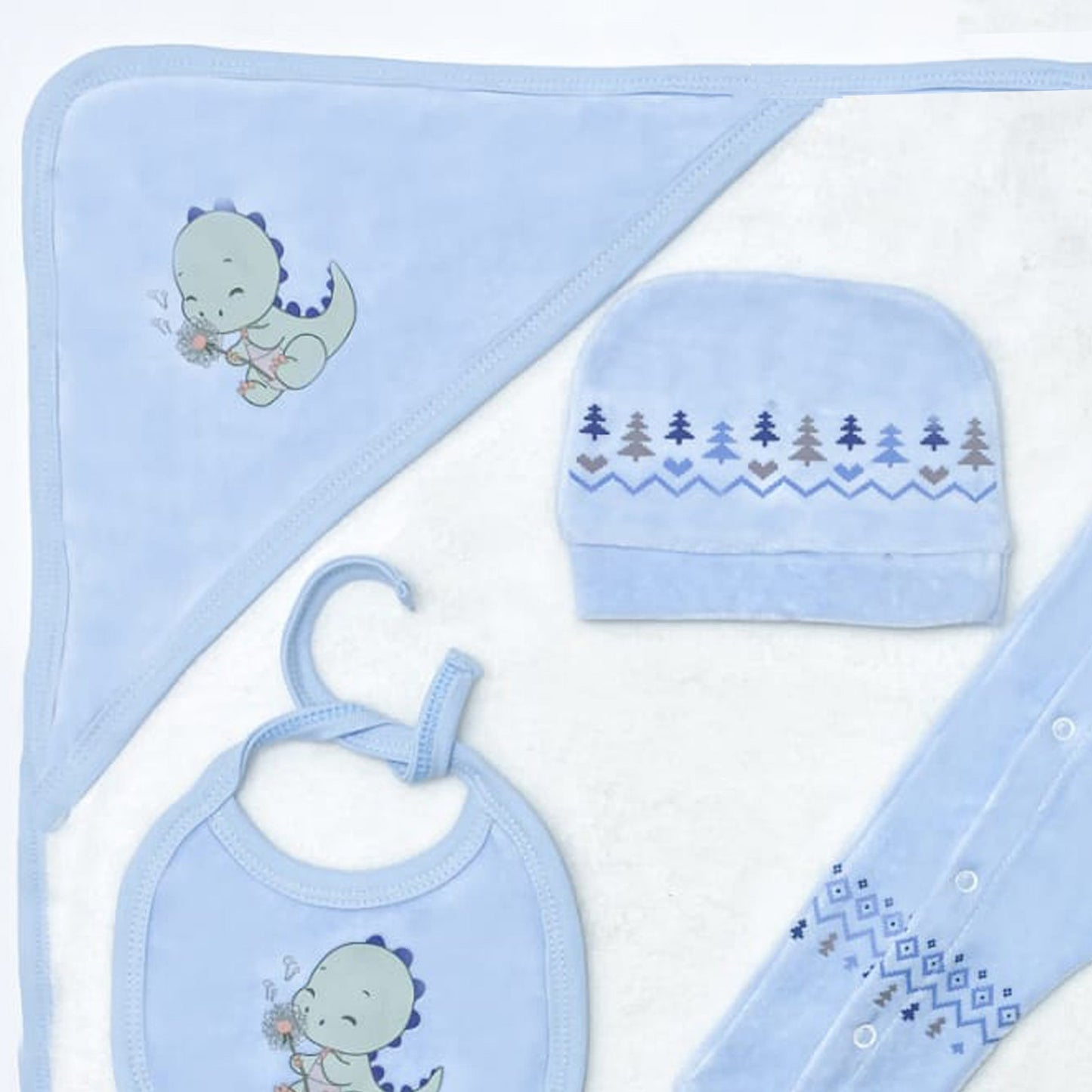 Newborn 18041 Baby Shower- Hospital Kit Set Of 5 Pieces With Coverlet For Boys