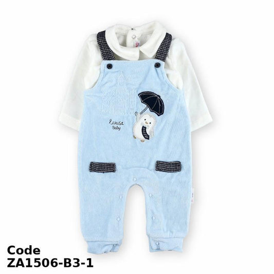 Bodysuit Za1506-B Winter Light Blue For Boys