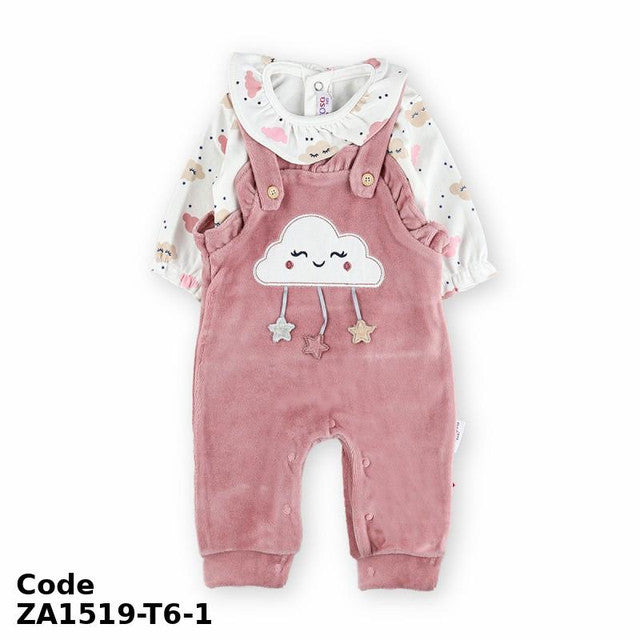 Bodysuit Za1519-T Winter Red Tuby For Girls