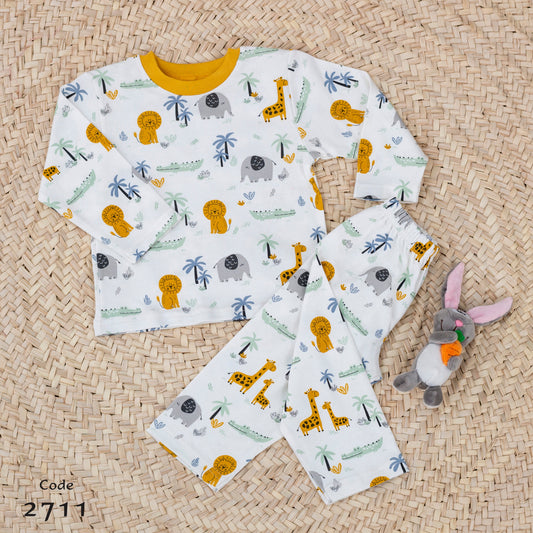 Autum Cotton Pajama Long sleeve tshirt and pant for Boys