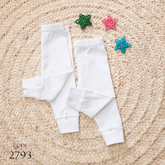 Pack of 2 Bottom 2793 for newborn Unisex White