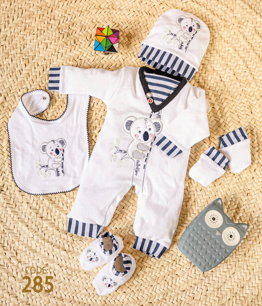 Newborn cotton set 285 ( Baby shower set ) ( Hospital kit) 5 pieces For Boys