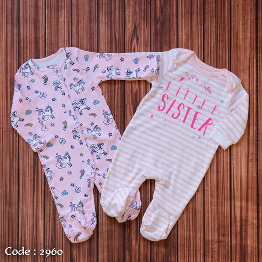 Bodysuit 2960 Pack Of 2 Long Sleeve Autum For Girls