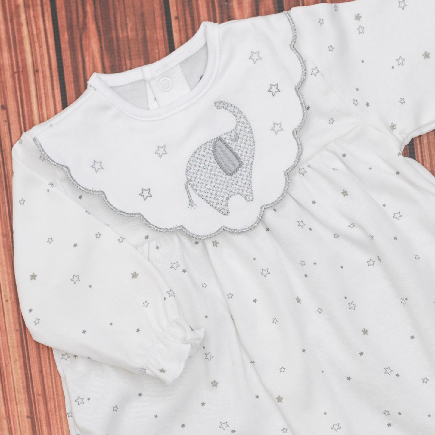 Cotton Jalabiya with Back Buttons for Newborns Girls