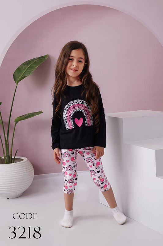 Autum Pajama  long sleeve tshirt and pant for Girls