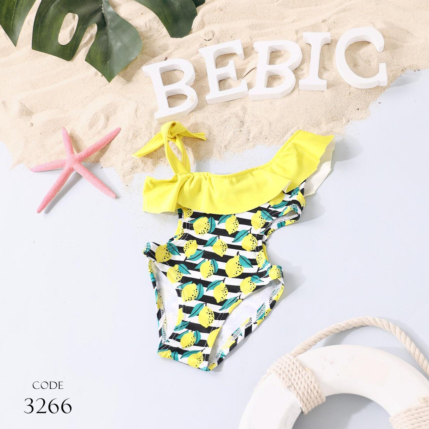 Cash Mayo 3266 Summer Girls Swimwear Yellow