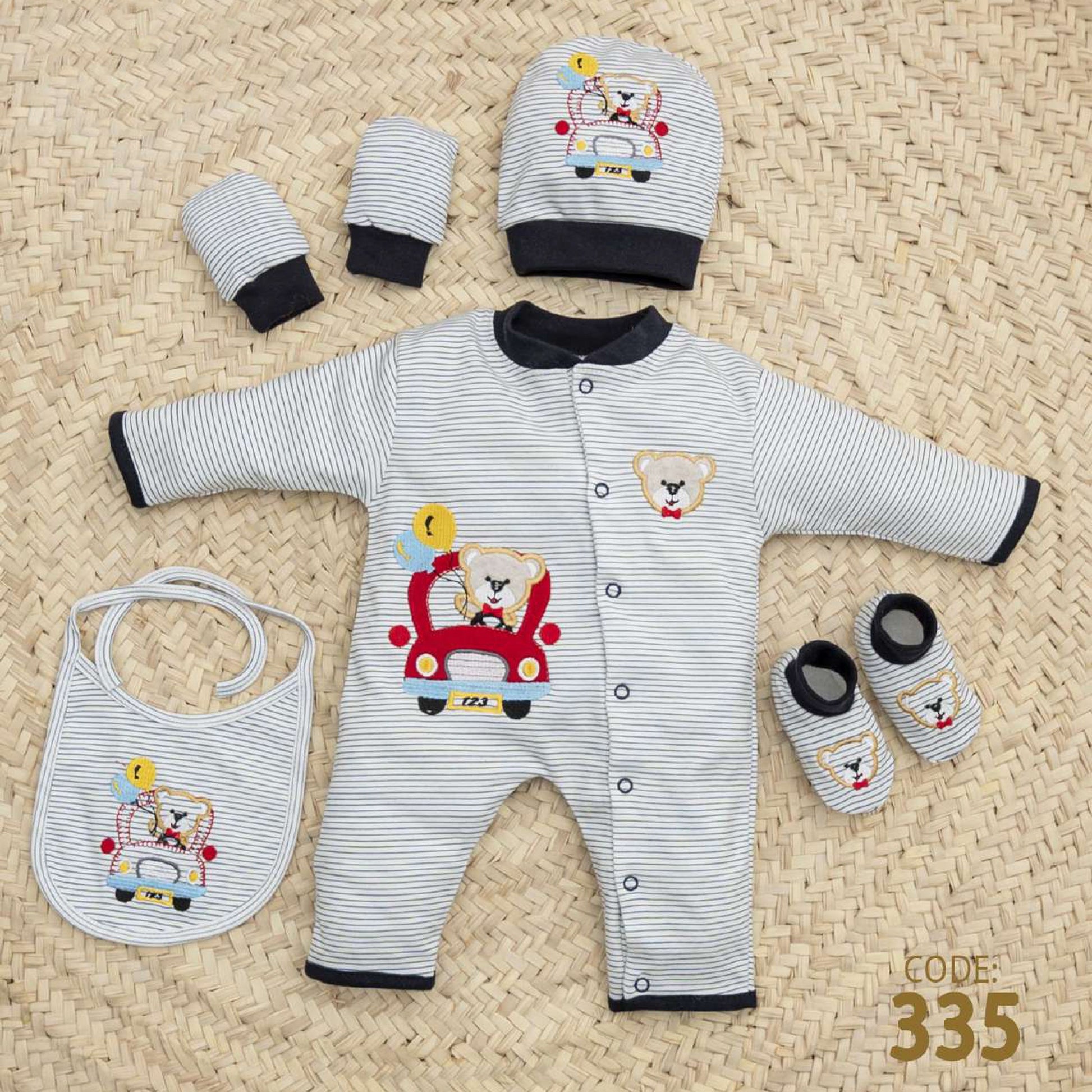 Velvet New Born Bodysuit Set For Baby - For winter