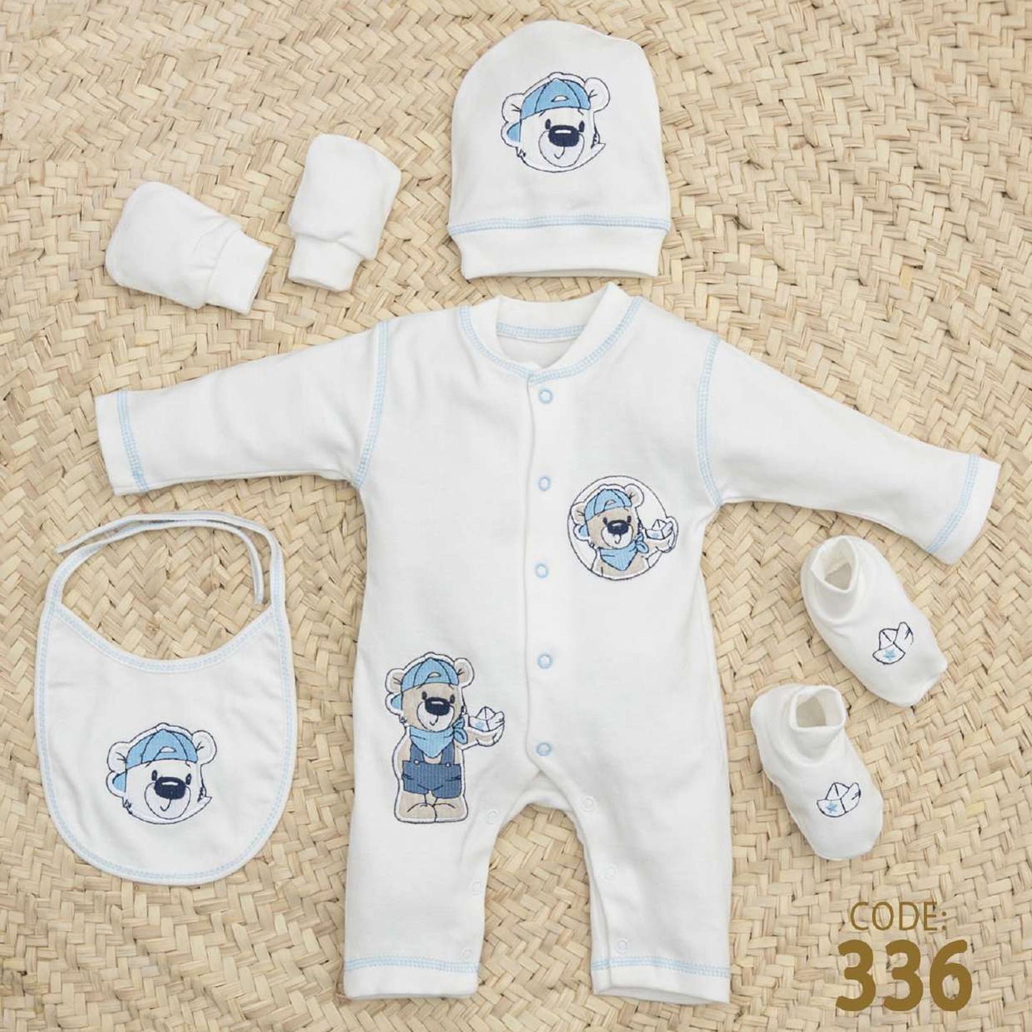 Velvet New Born Bodysuit Set For Baby - For winter