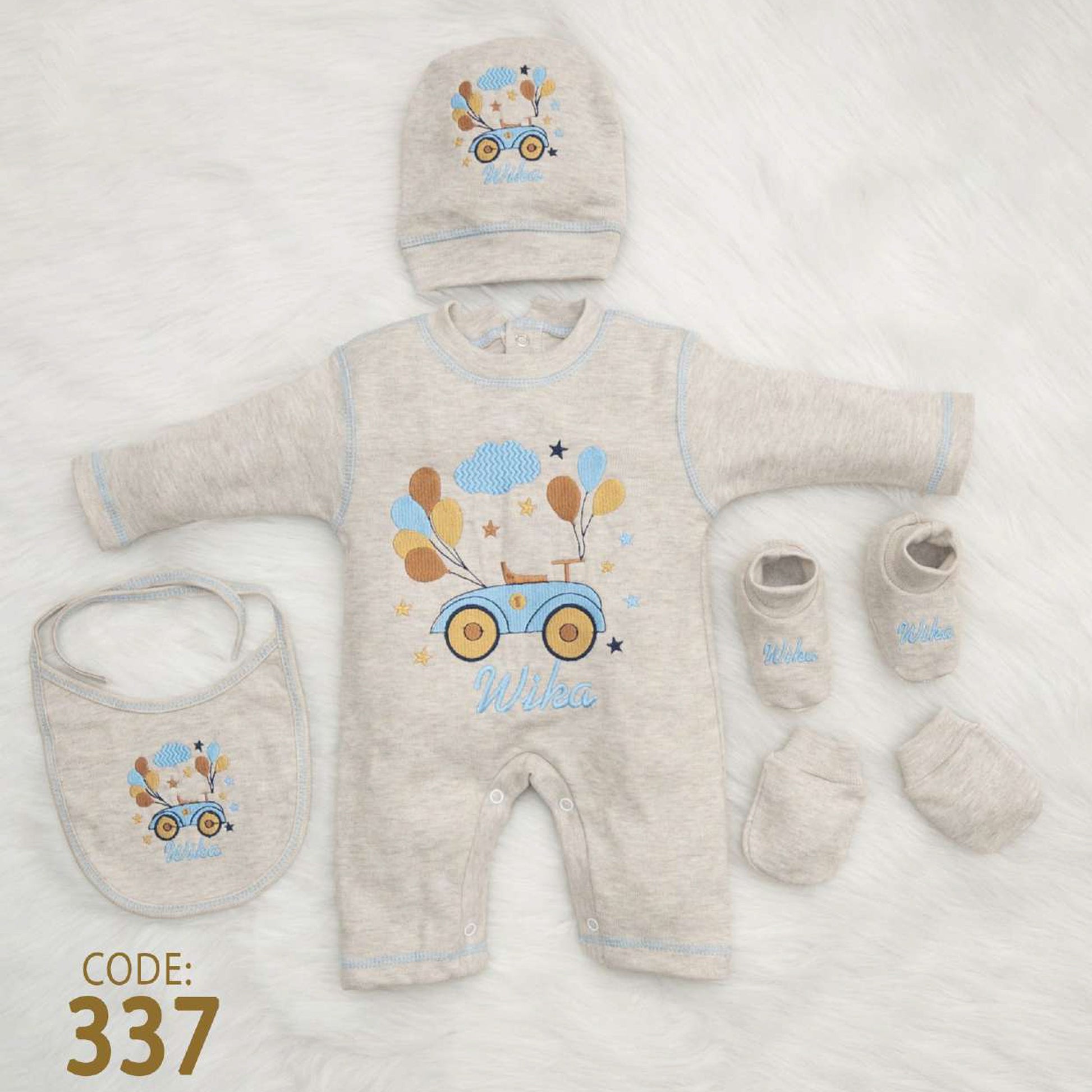 Velvet New Born Bodysuit Set For Baby - For winter