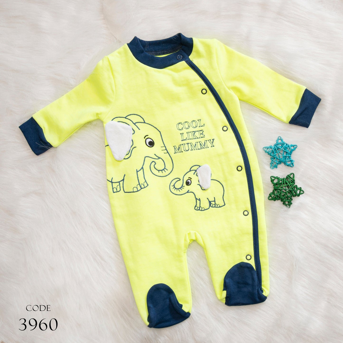 Bodysuit 3960 Winter Newborn Cotton Melton With Fleece Lining For Unisex