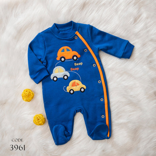 Bodysuit 3961 Winter Newborn Cotton Melton With Fleece Lining