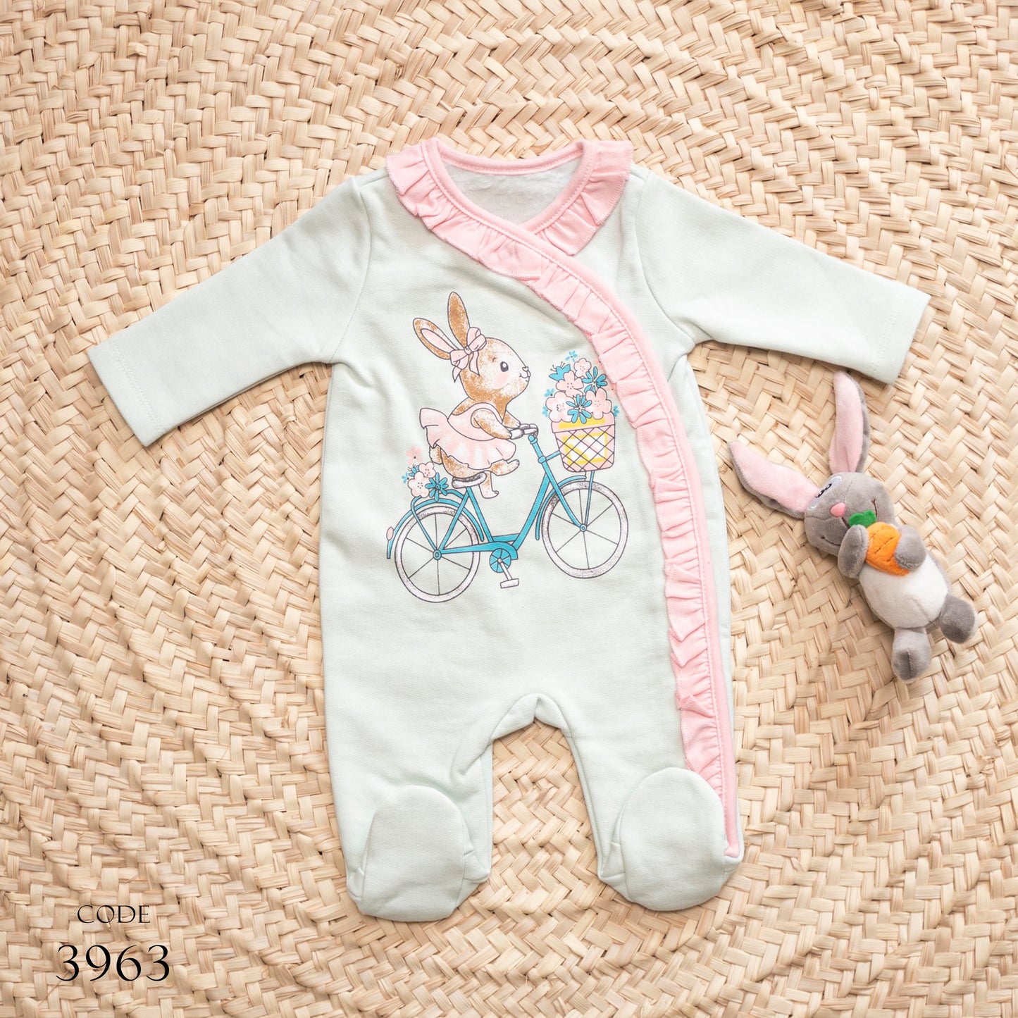 Bodysuit 3963 Winter Newborn Cotton Melton With Fleece Lining