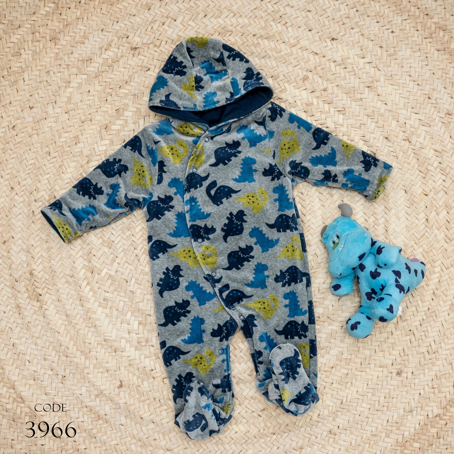 Bodysuit 3966 Velvet Winter Romper With Fiber Padding For Newborn Boys