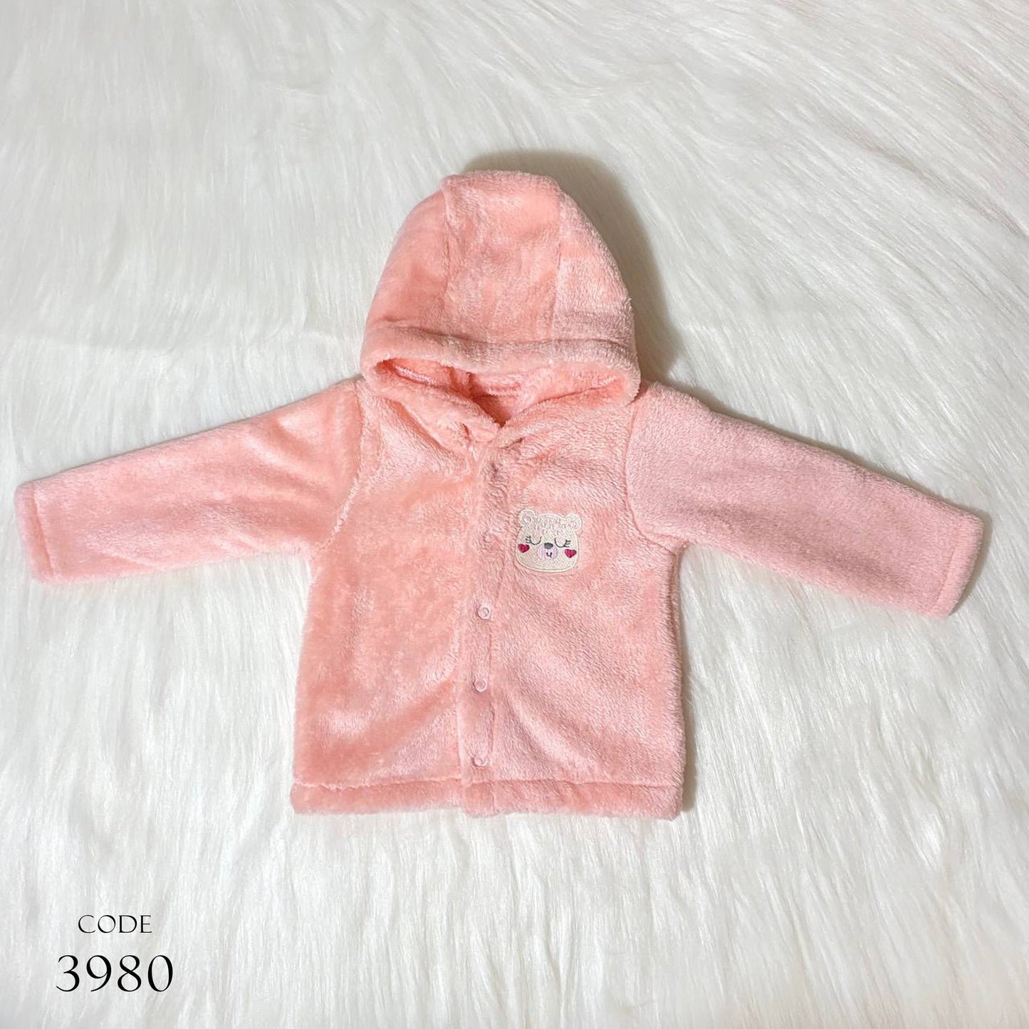 Fur Jacket 3980 With Inner And Outer Lining Pink For Girls