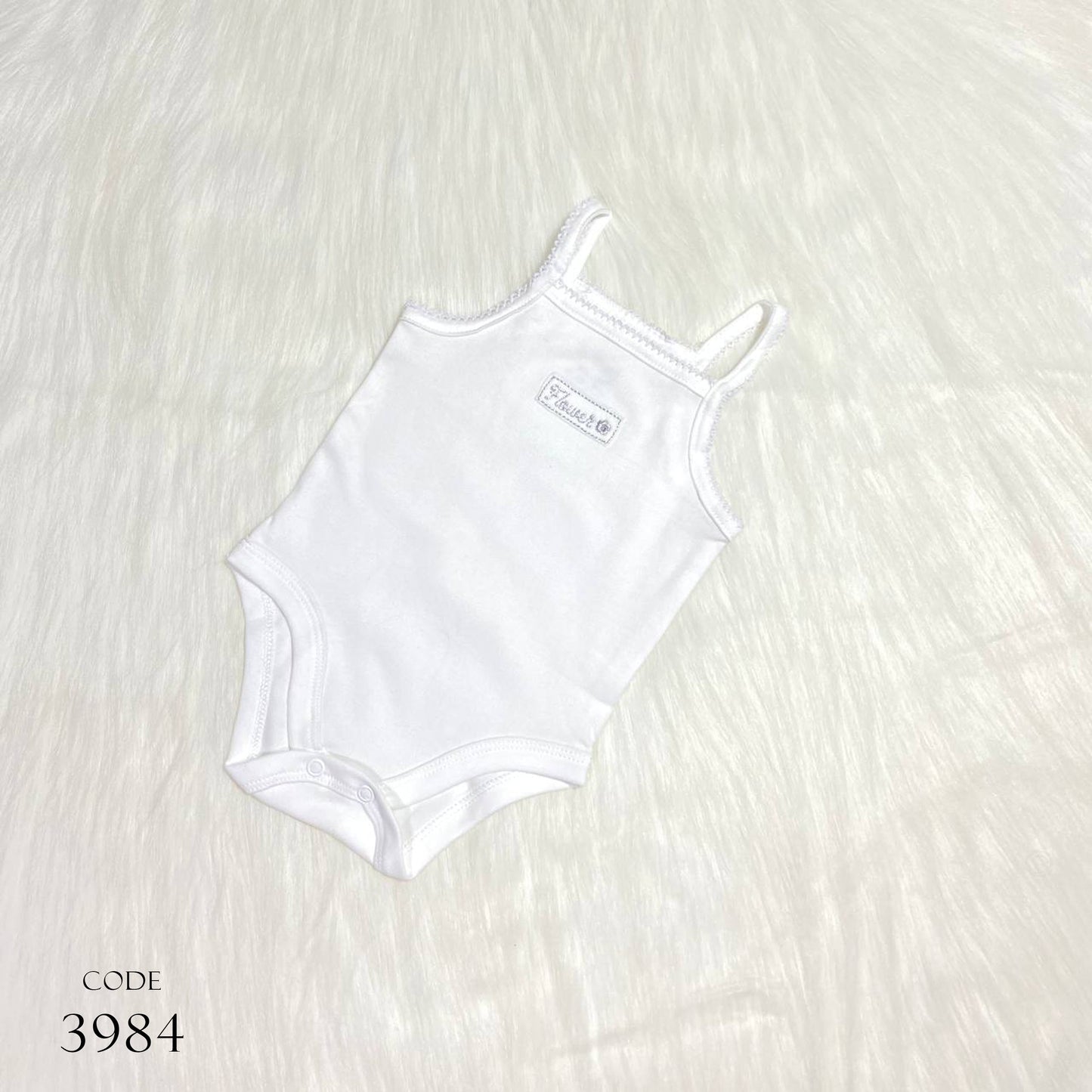 Strappy Bodysuit 3984 Pack Of 2 For Newborn Girls White