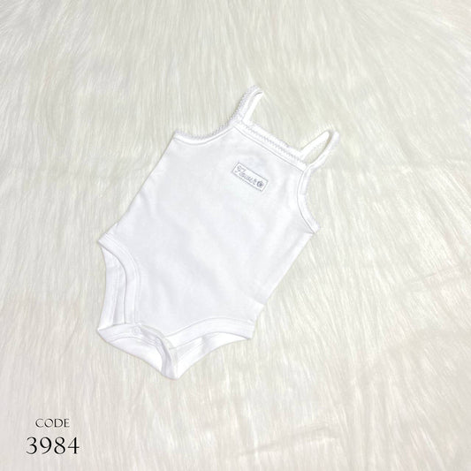 Strappy Bodysuit 3984 Pack Of 2 For Newborn Girls White