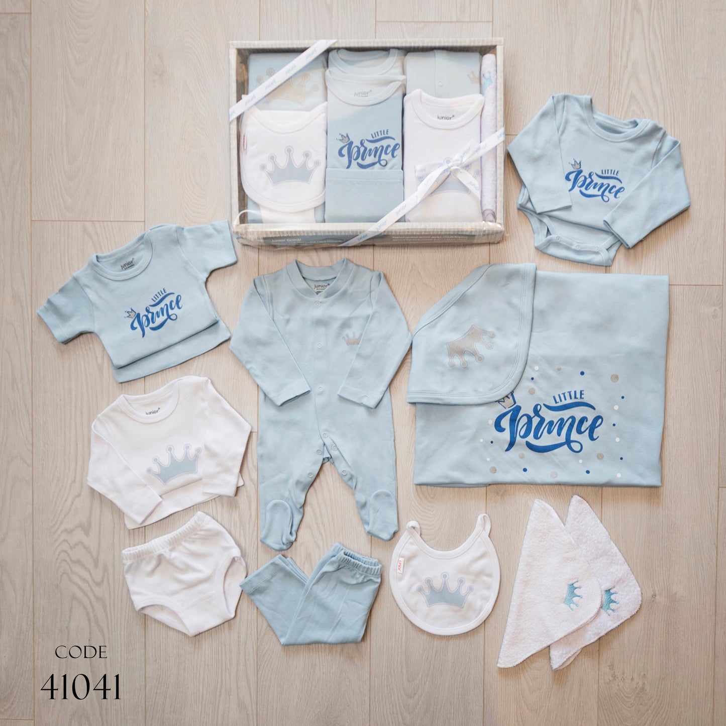 Newborn 41041 Baby shower set - Hospital Kit Cotton 10 Pieces For Boys