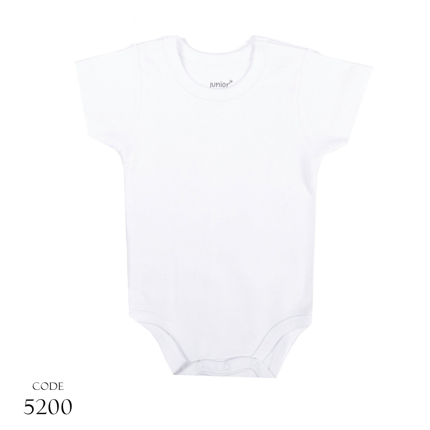 Bodysuit 5200 Cotton Short Sleeve Basic White Unisex