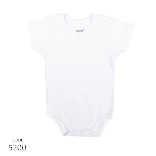 Bodysuit 5200 Cotton Short Sleeve Basic White Unisex