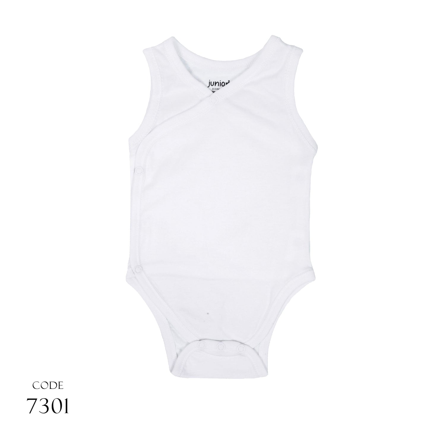 Bodysuit 6301 Shaya Cotton Cut Basic White Unisex