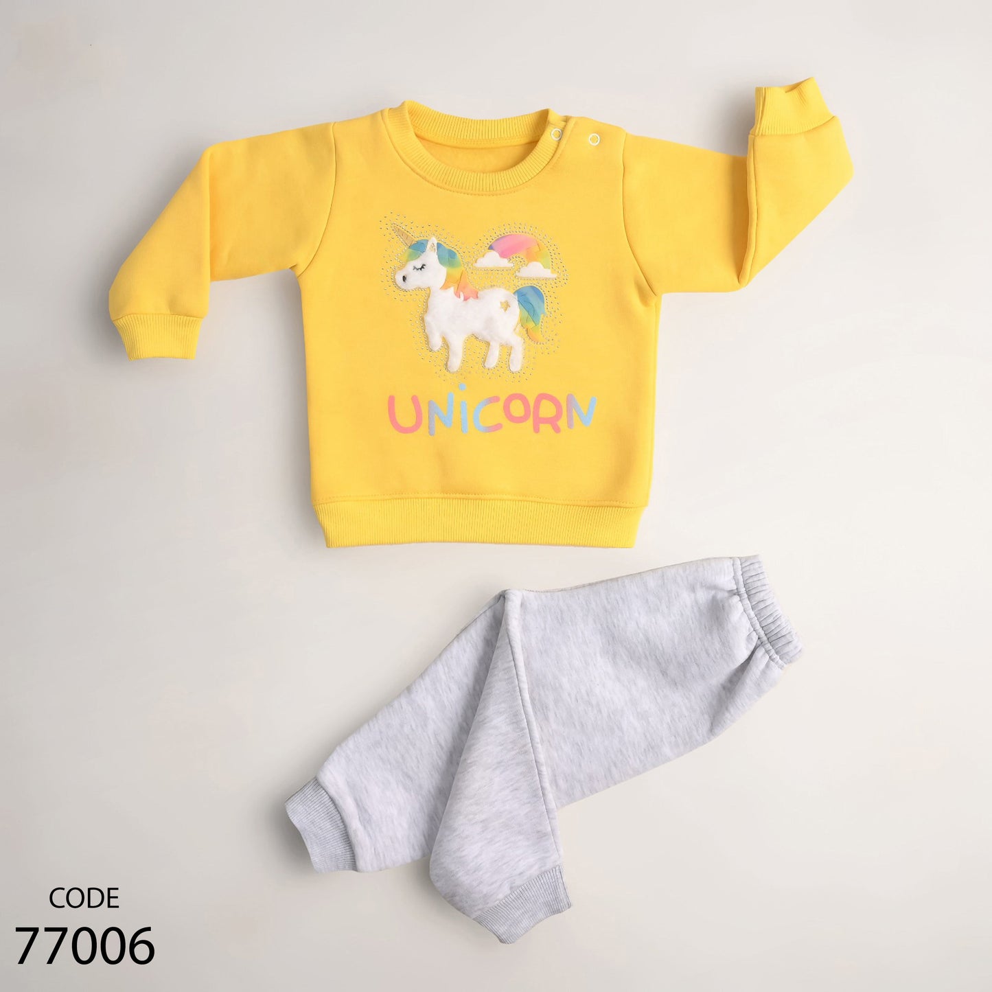 Pajama 77006 Winter Cotton Melton For Girls Multicolor