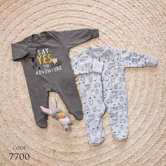 Pack of 2 Bodysuit 7700 Cotton newborn for Unisex