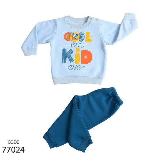 Pajama 77024 Cotton Melton Blue Navy For Girls