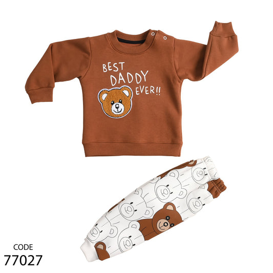 Pajama 77027 Cotton Melton Brown For Unisex