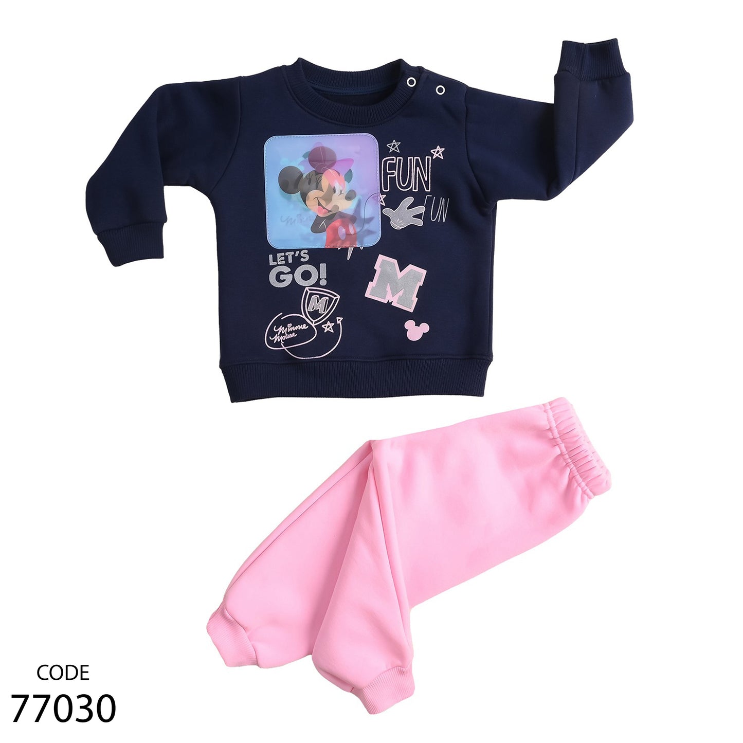 Pajama 77030 Cotton Melton Navy For Girls