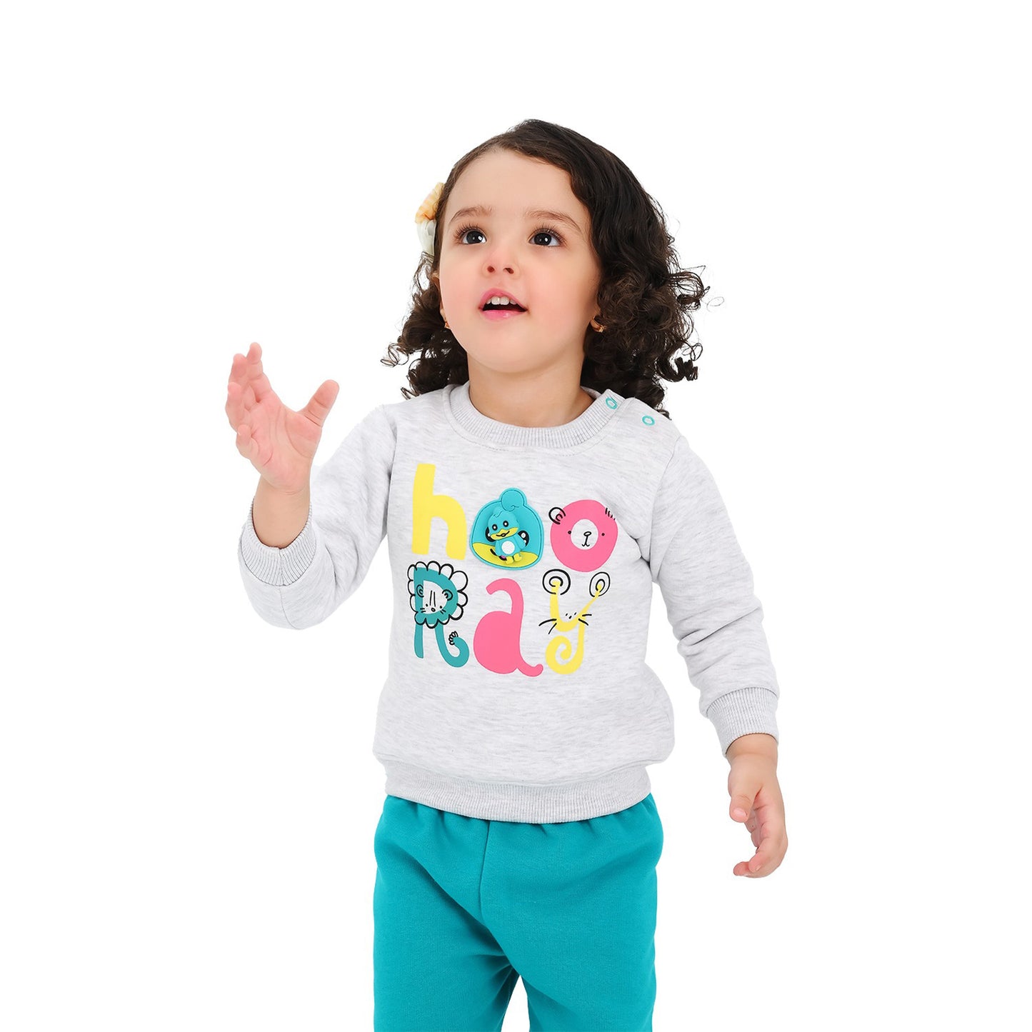 Pajama 77031 Cotton Melton Grey For Girls