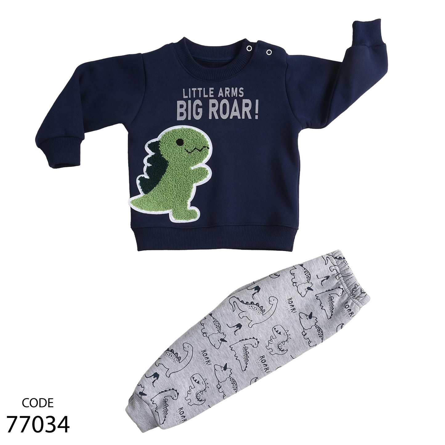 Pajama 77034 Cotton Melton Navy For Boys