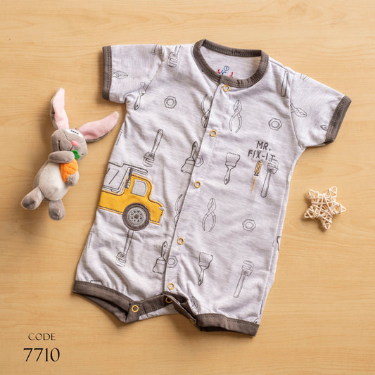 Jockey 7710 Cotton Bodysuit for newborn Boys grey