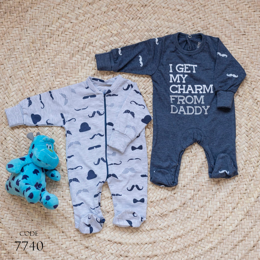 Pack of 2 Bodysuit 7740 Cotton newborn for Boys