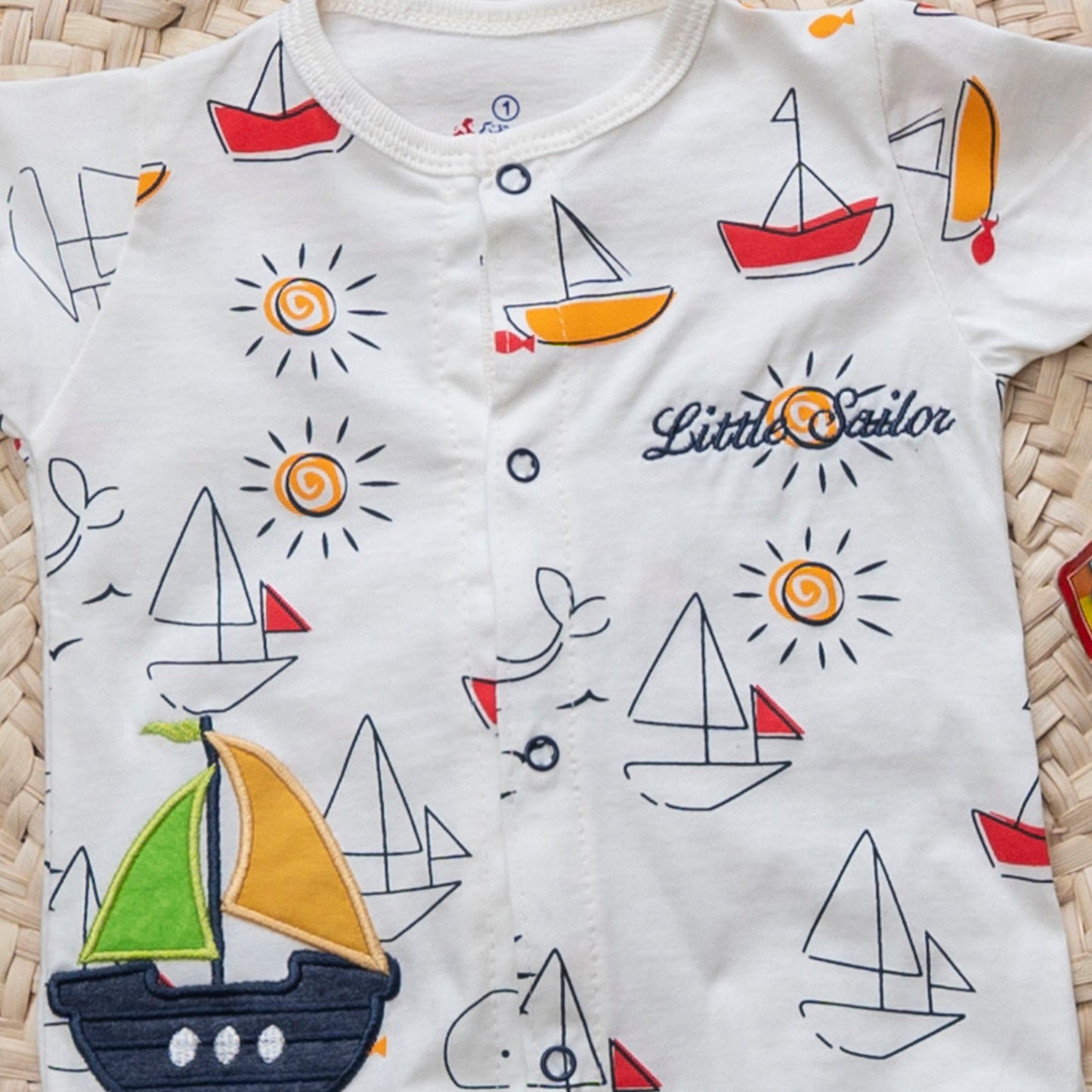 Bodysuit 7770 Summer Cotton For Boys White