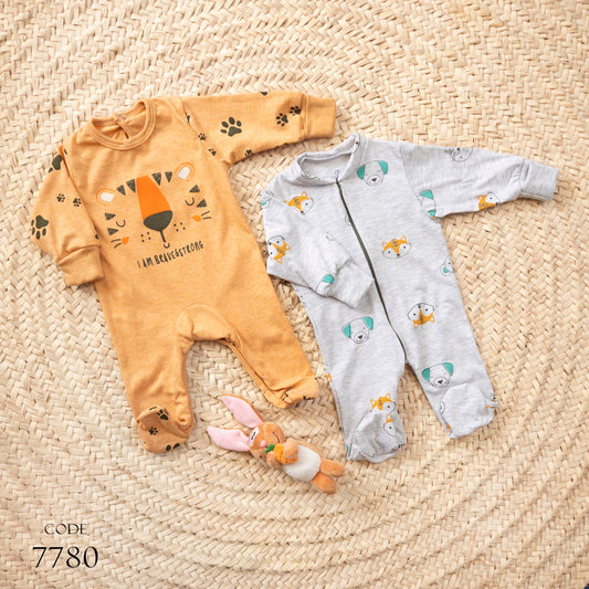 Newborn 7780 Pack of 2 cotton Bodysuit For Boys