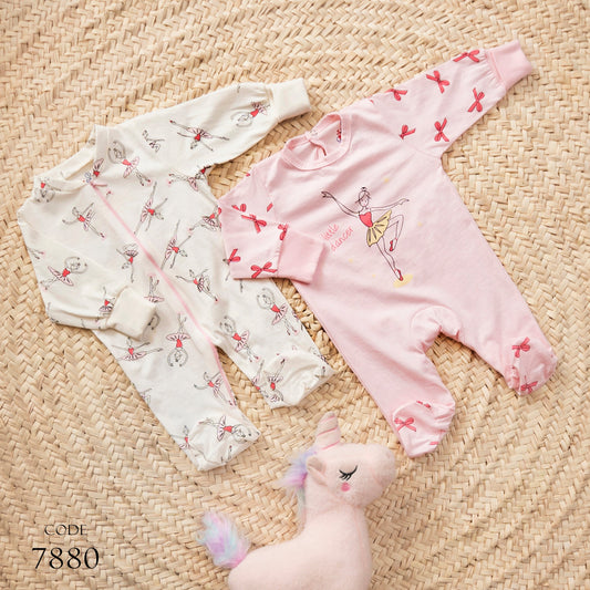 Newborn 7880 Pack of 2 cotton Bodysuit For Girls