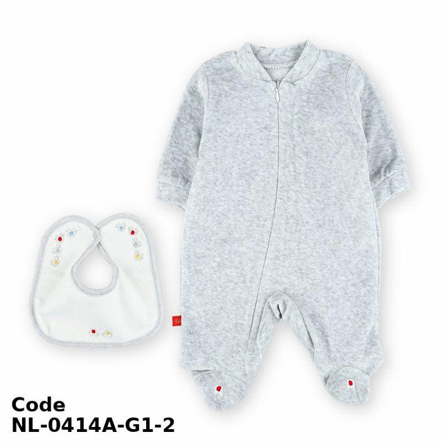 Bodysuit Nl-0414A-G Winter Light Grey For Boys