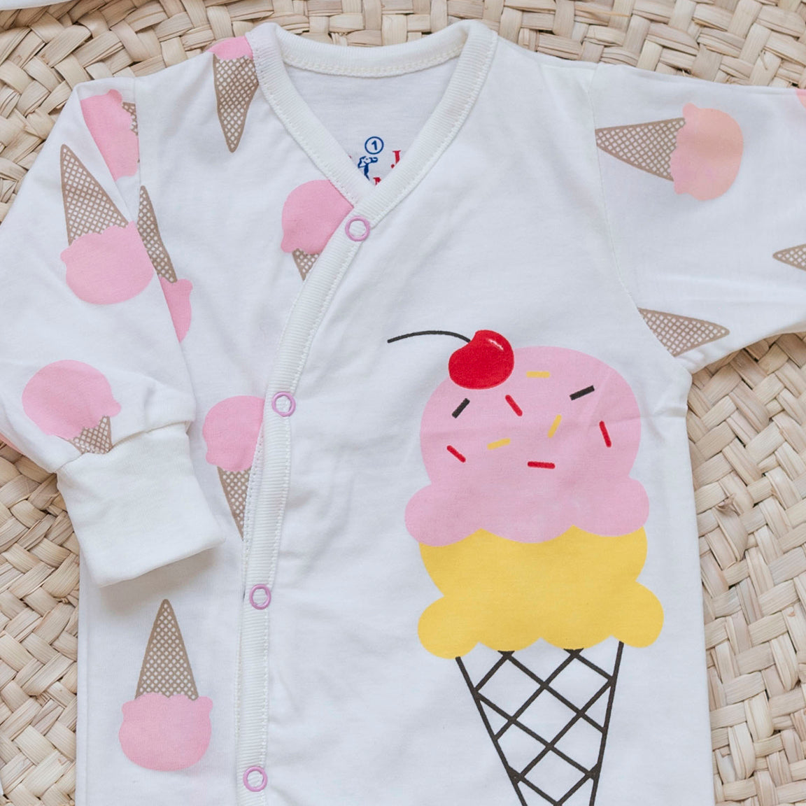 Newborn set of 2 Cotton Bodysuit 7980 for Girls