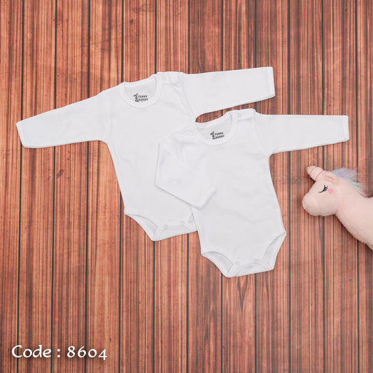 Bodysuit 8604 Pack of 2 Cotton longsleeve For Unisex