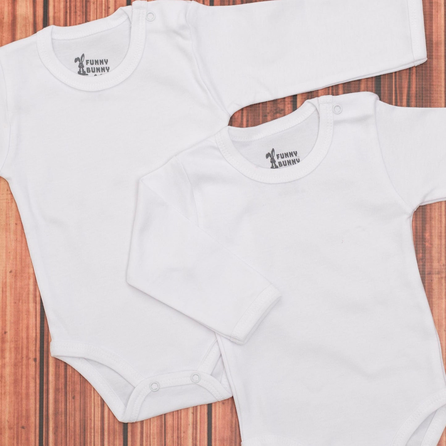 Bodysuit 8604 Pack of 2 Cotton longsleeve For Unisex